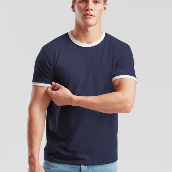 Men's Valueweight Ringer T Thumbnail