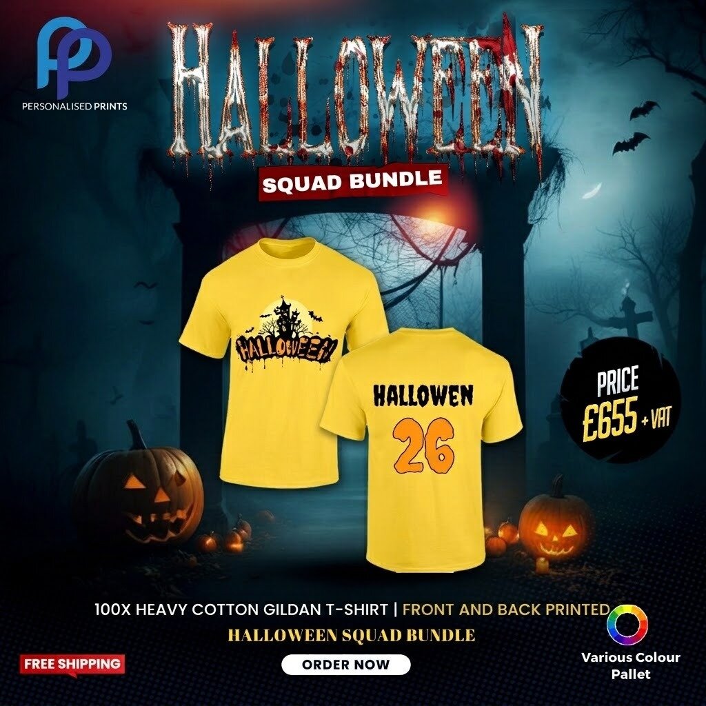 100X-Heavy-Cotton-Gildan-T-Shirts-Front-Back-Printed