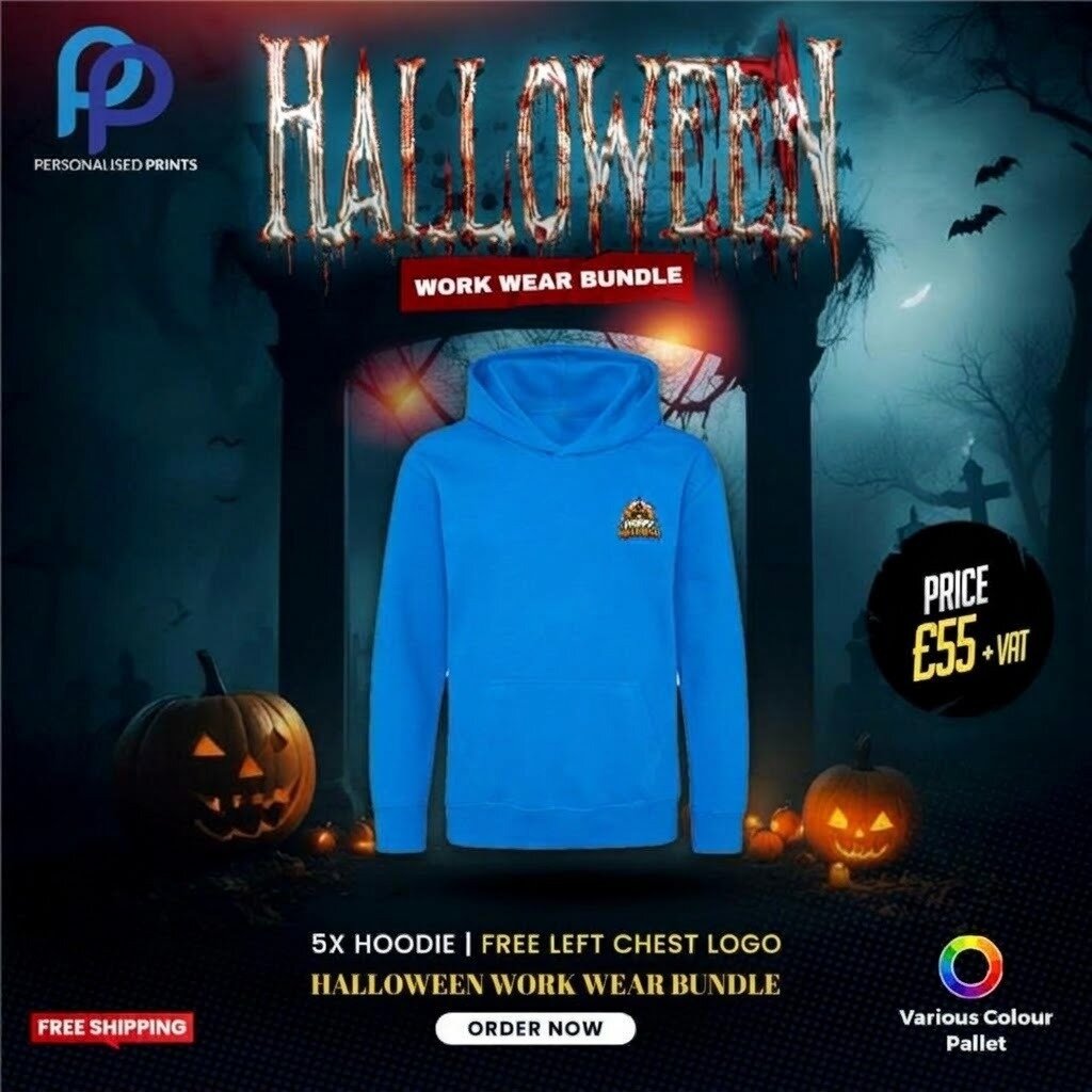 Halloween 5X Blended Hood Sweat Work Wear Bundle