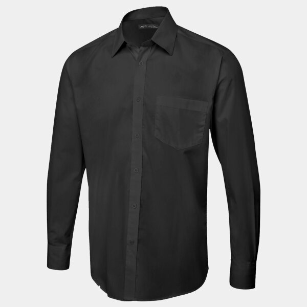 Mens Tailored Fit Long Sleeve Poplin Shirt Thumbnail