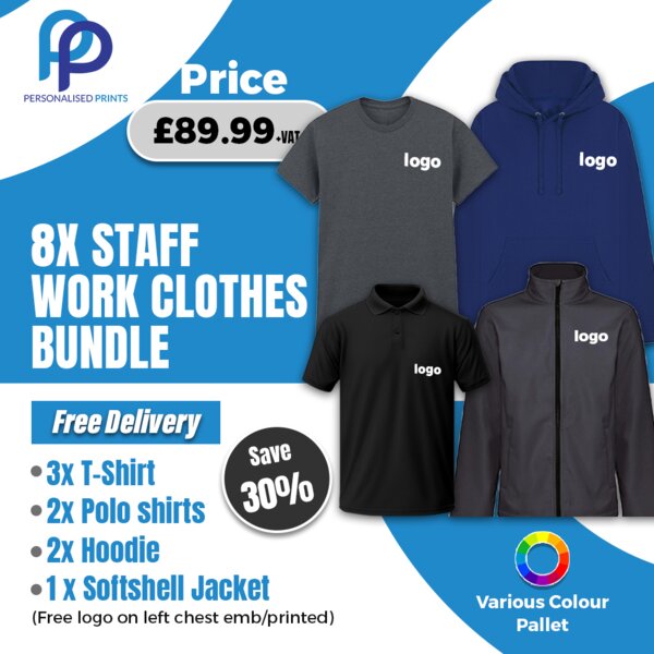 8 X Embroidered Work Clothes Bundle Thumbnail