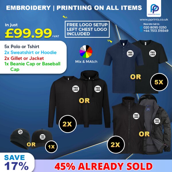  Arctic Executive Workwear Ensemble Winter Workwear Bundle with Free Left Chest Logo, Embroidered & Printed Thumbnail