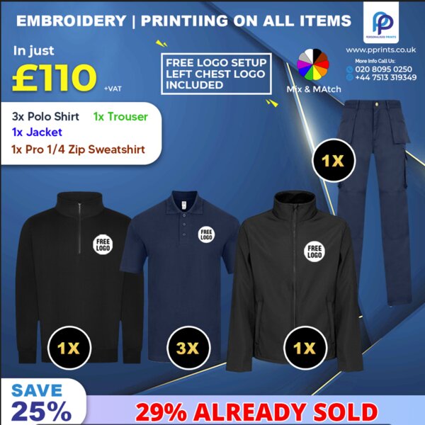  "Arctic Pro Ensemble Winter Workwear Bundle with Free Left Chest Logo, Embroidered & Printed" Thumbnail