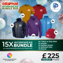 15X Christmas All Weather Essentials Workwear Bundle + Free Left Chest Print Thumbnail