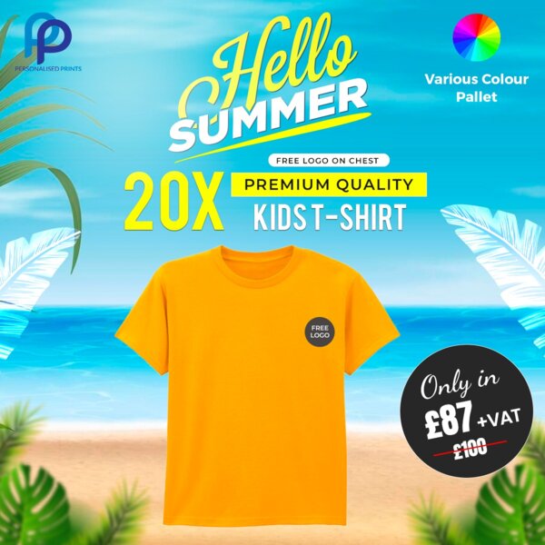 20X Kids T-Shirt Summer Bundle with Free Left Chest Logo Thumbnail